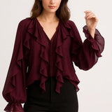 Sheer Blouse shown in a lifestyle setting
