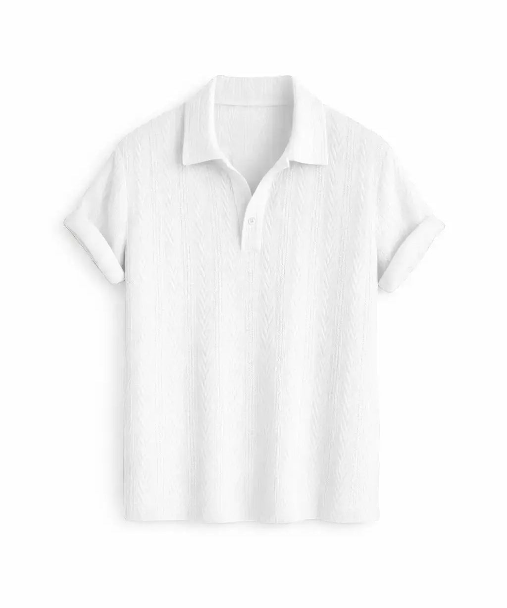 Front view of White Short Sleeve Shirt