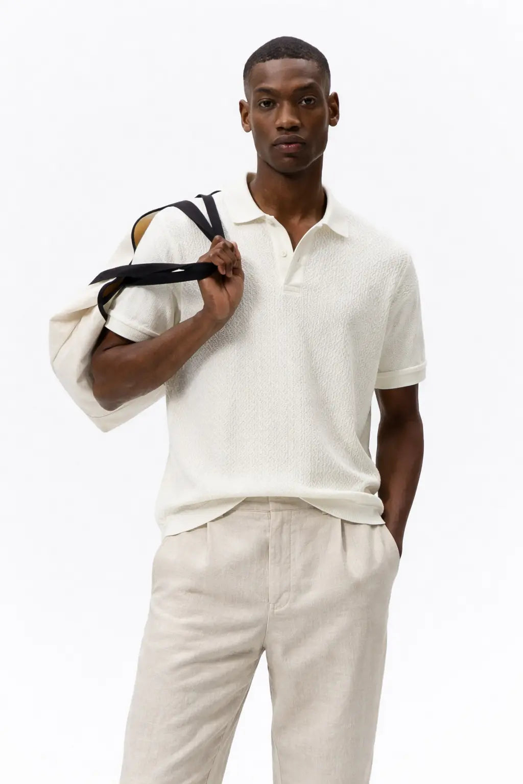 Short Sleeve Shirt shown in a lifestyle setting, full length view