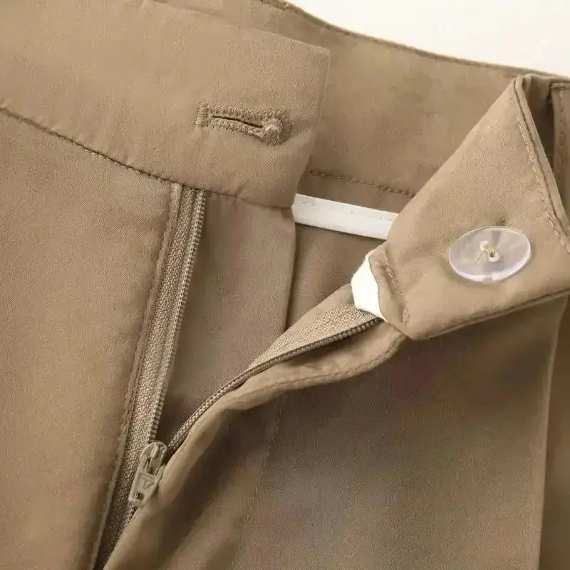 Close-up detail of Sienna Flow Pants, construction detail