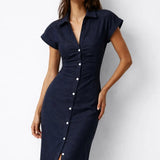 Skye Dress shown in a lifestyle setting