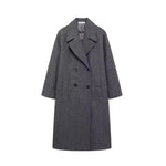 Front view of Grey Solvia Wool Cape