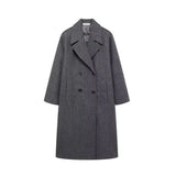 Front view of Grey Solvia Wool Cape