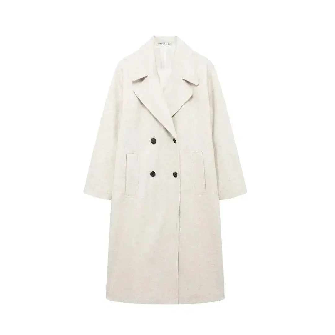 Front view of White Solvia Wool Cape