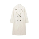 Front view of White Solvia Wool Cape