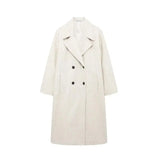 Front view of White Solvia Wool Cape