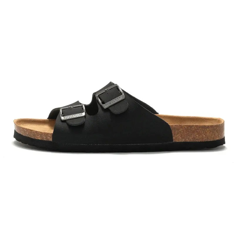 Side view of Black Steinholm Sandals