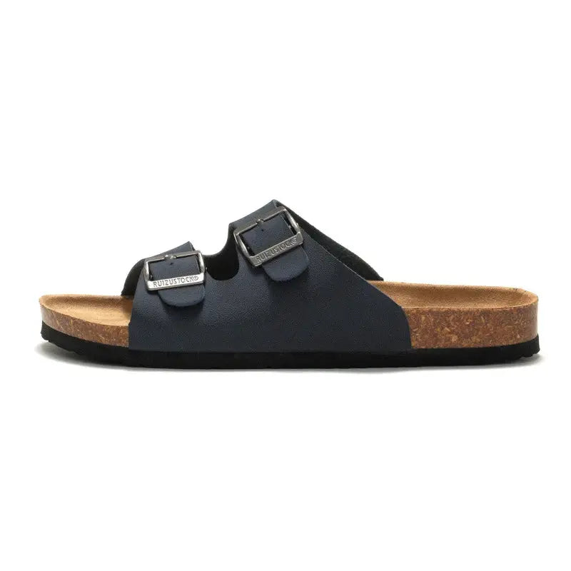 Side view of Blue Steinholm Sandals