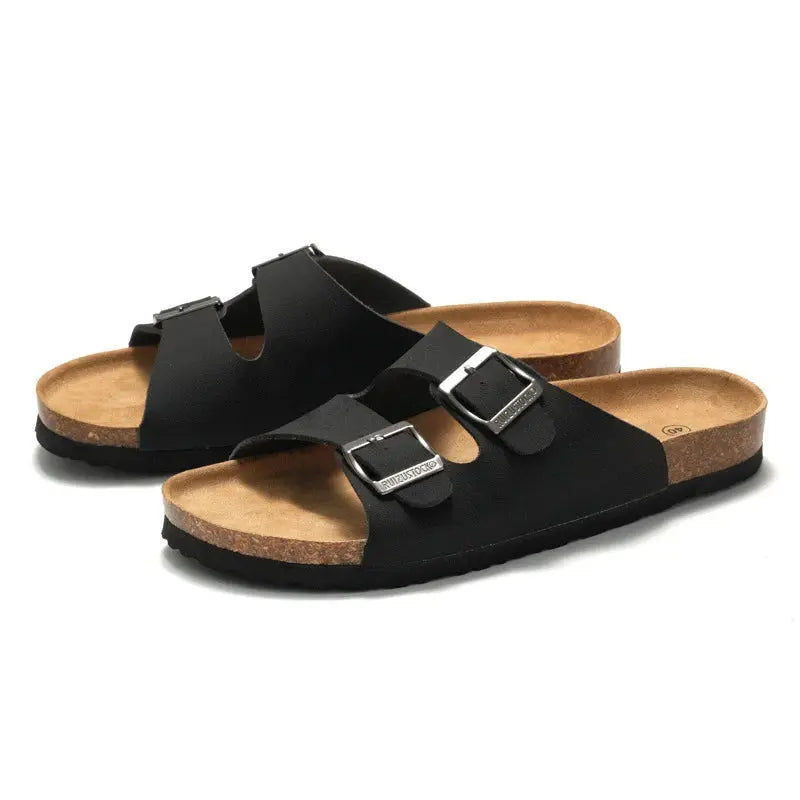 Three-quarter view of Steinholm Sandals, close up