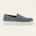 Side view of Ocean Blue Strawstep Loafers