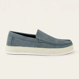 Side view of Ocean Blue Strawstep Loafers