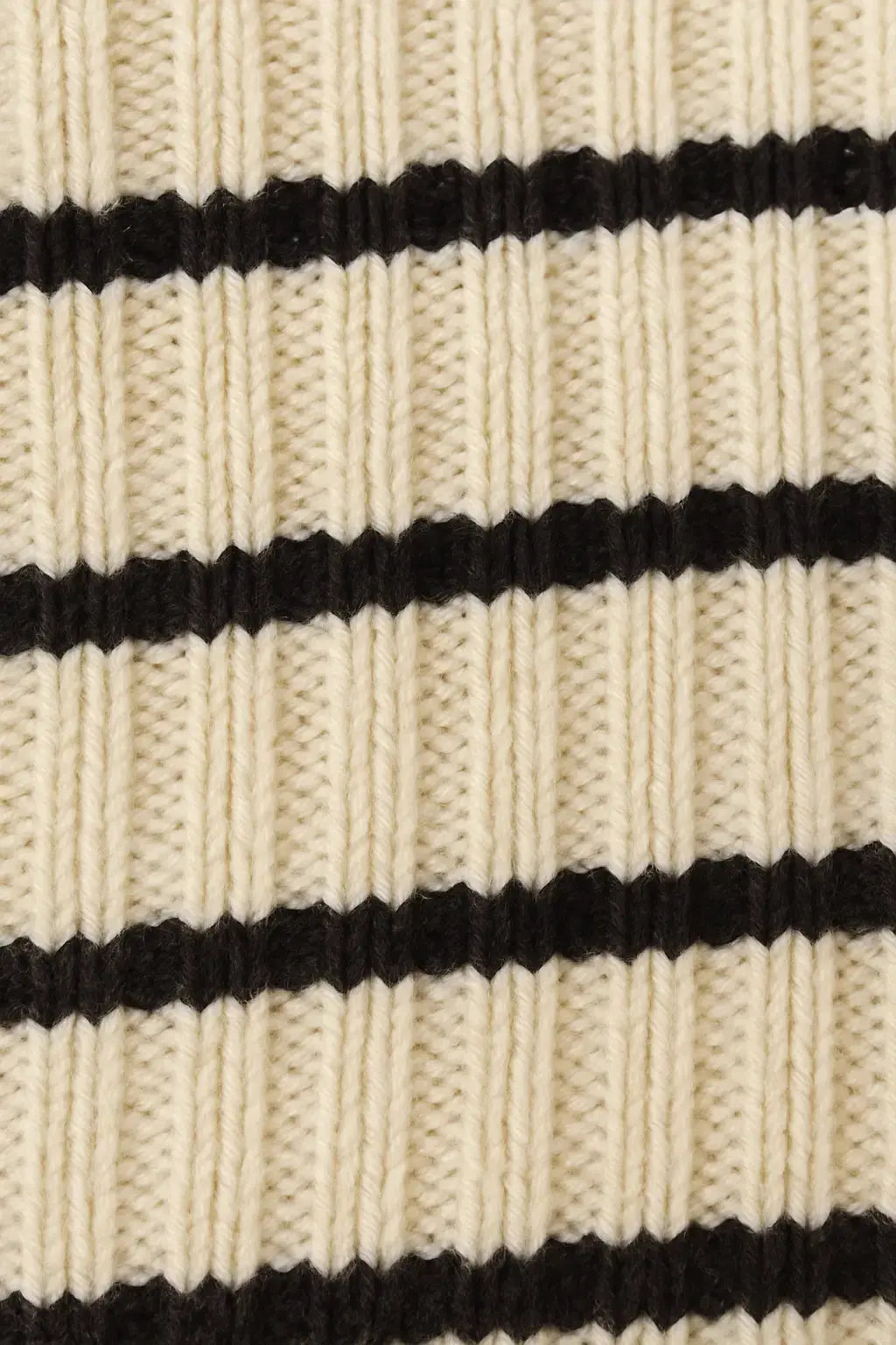 Close-up detail of Striped Knit Sweater