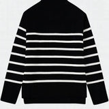 Front view of Striped Knit Sweater, alternate view