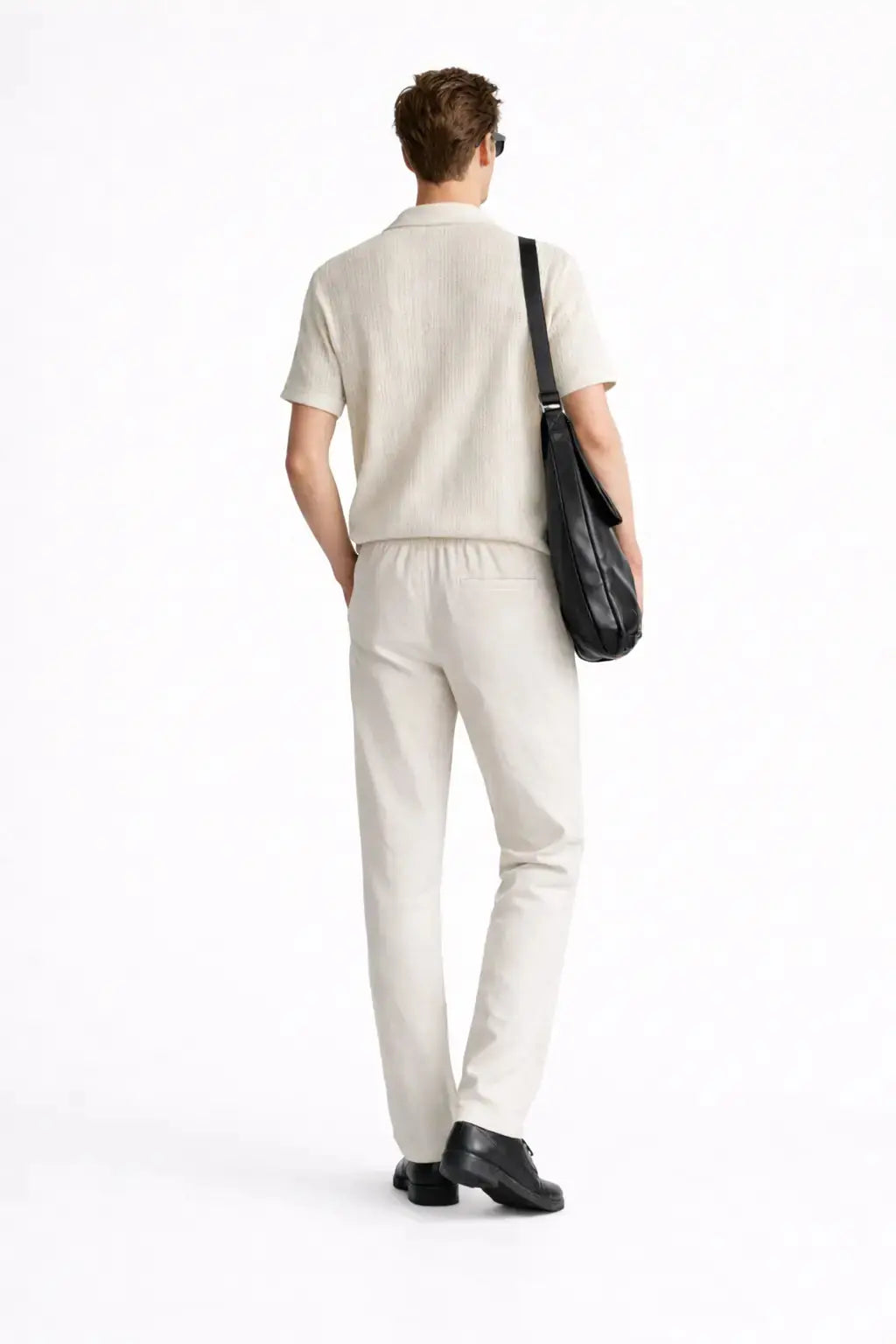 Suva - Short-Sleeved Set shown in a lifestyle setting, full length view
