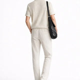 Suva - Short-Sleeved Set shown in a lifestyle setting, full length view
