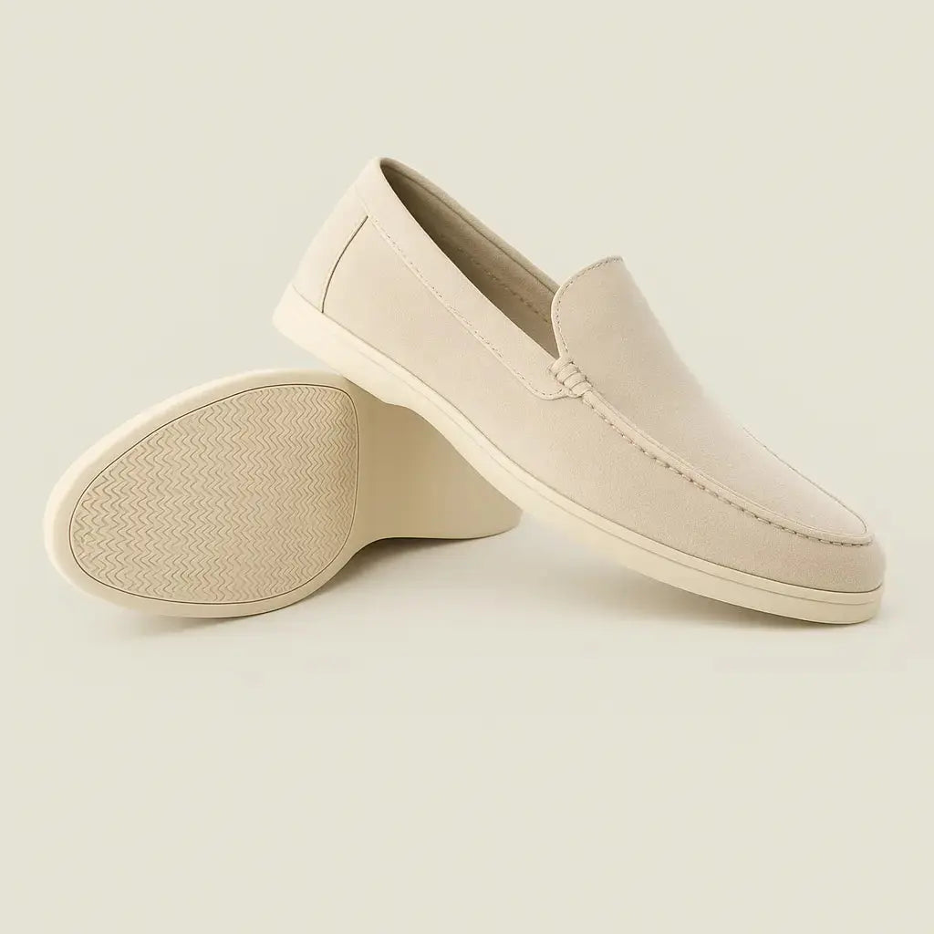 Close-up detail of THE CAPRICE SUEDE LOAFERS, alternate detail detail