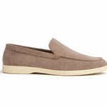 Close-up detail of Caramel THE CAPRICE SUEDE LOAFERS