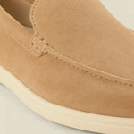 Close-up detail of THE CAPRICE SUEDE LOAFERS, close up detail