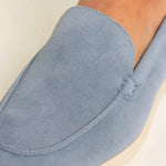 Close-up detail of THE CAPRICE SUEDE LOAFERS, fabric detail
