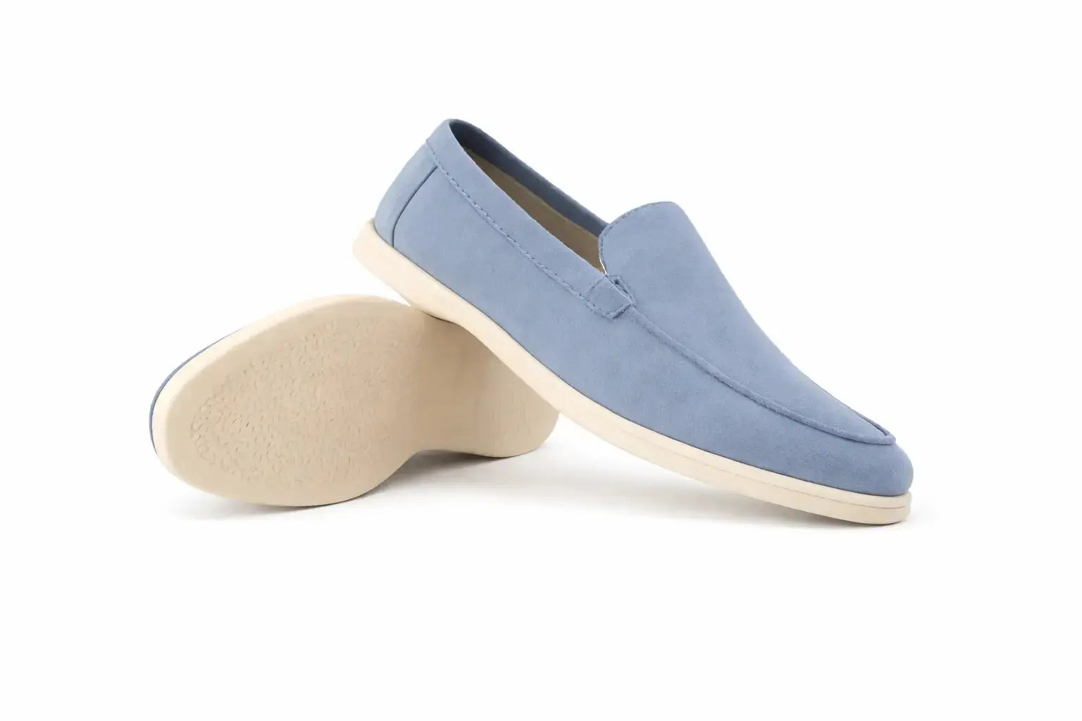 Close-up detail of THE CAPRICE SUEDE LOAFERS