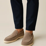 THE CAPRICE SUEDE LOAFERS shown in a lifestyle setting