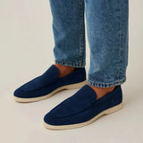 Side view of THE CAPRICE SUEDE LOAFERS, close up