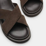 Close-up detail of THE Monaco STEFANO SANDALS, fastening detail