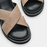 Close-up detail of THE Monaco STEFANO SANDALS, hardware detail