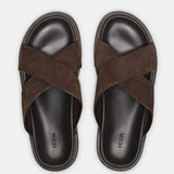 Close-up detail of THE Monaco STEFANO SANDALS, texture detail