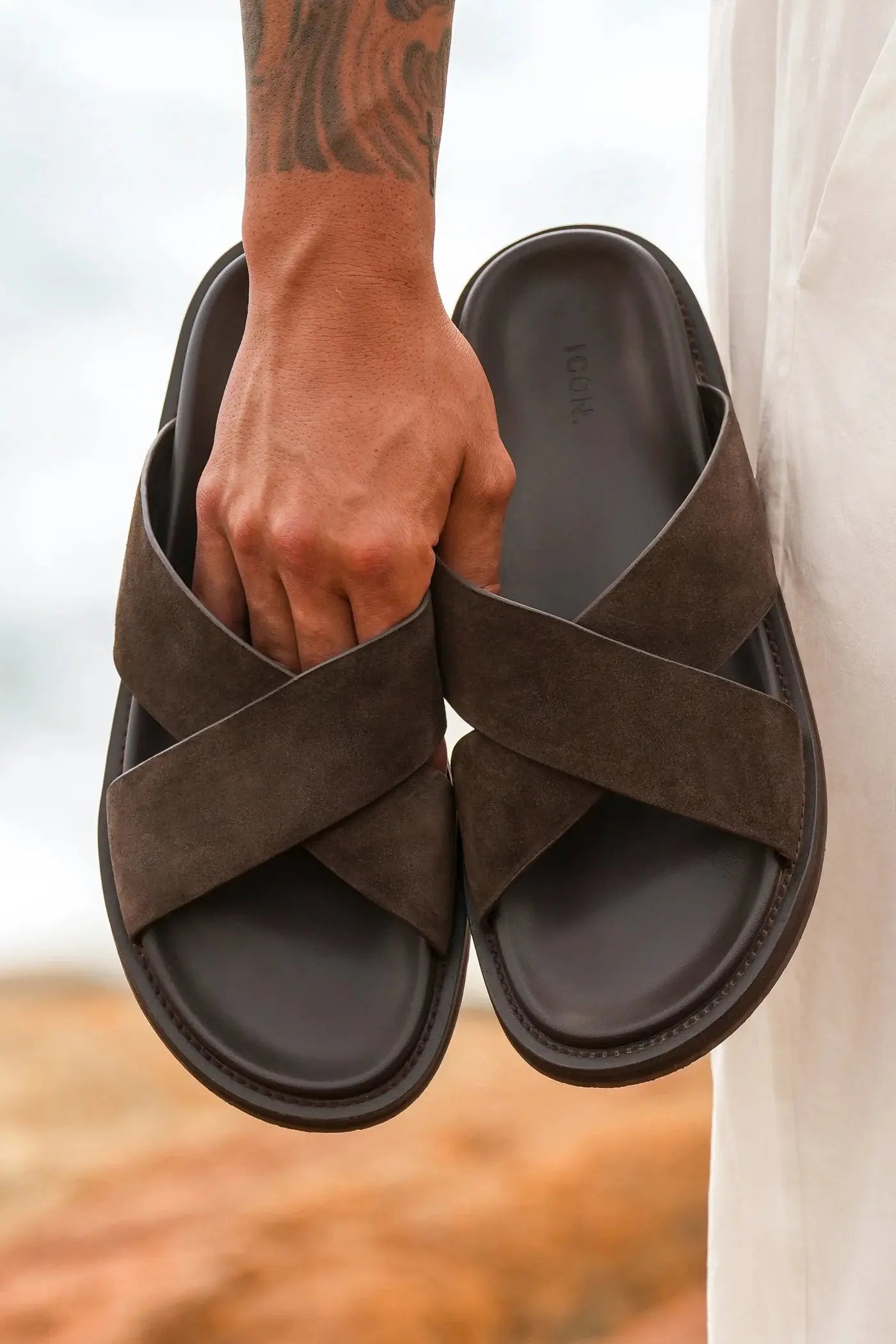 Front view of THE Monaco STEFANO SANDALS, full view