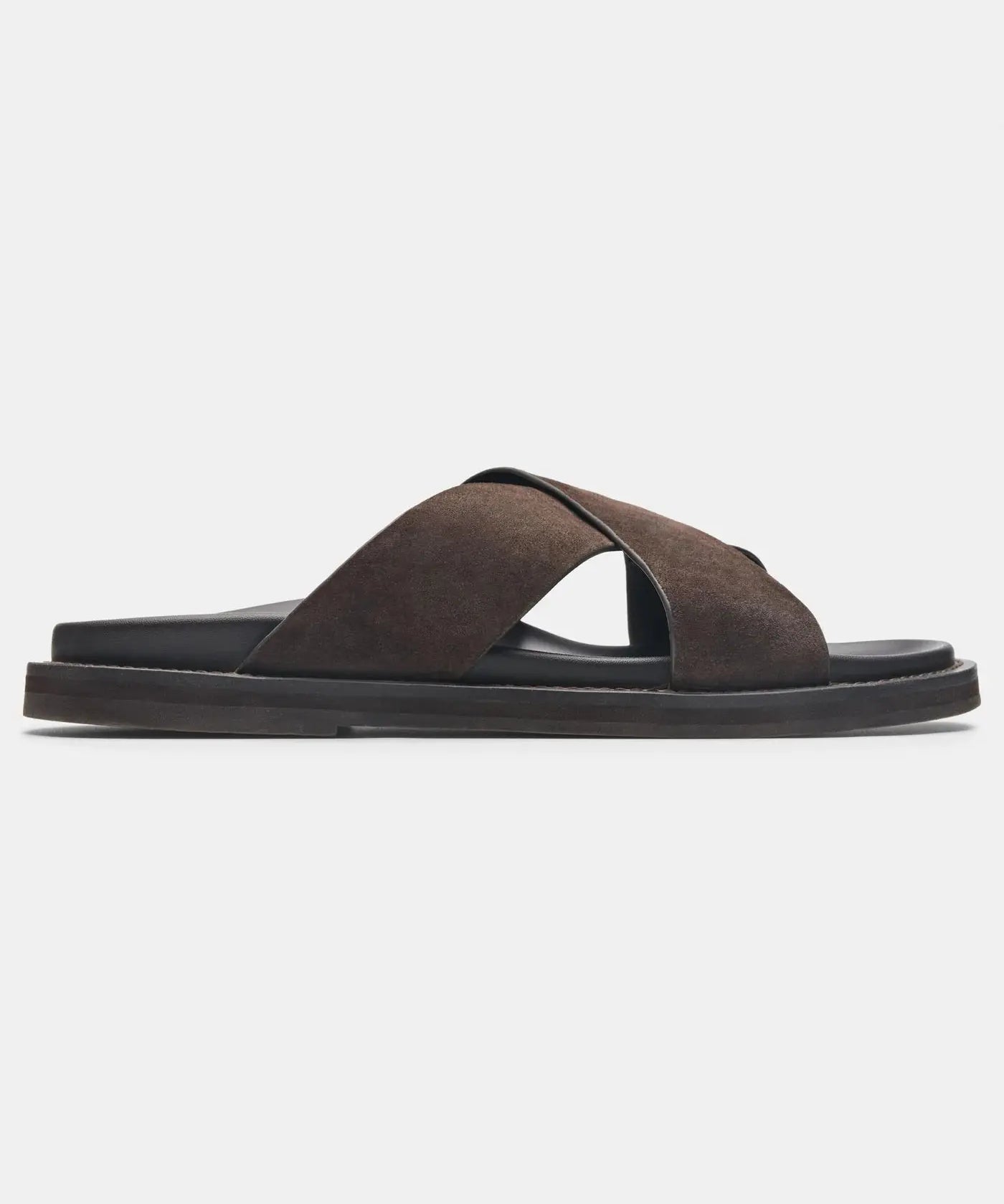 Side view of Dark Brown THE Monaco STEFANO SANDALS
