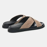 Three-quarter view of THE Monaco STEFANO SANDALS, close up