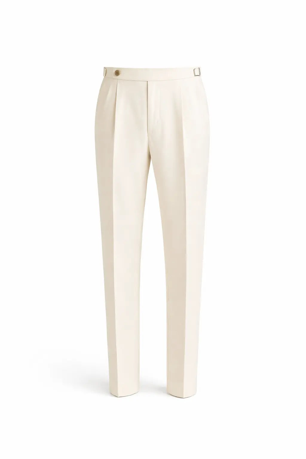 Front view of Beige Signature pants