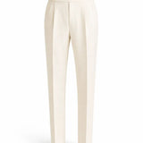 Front view of Beige Signature pants