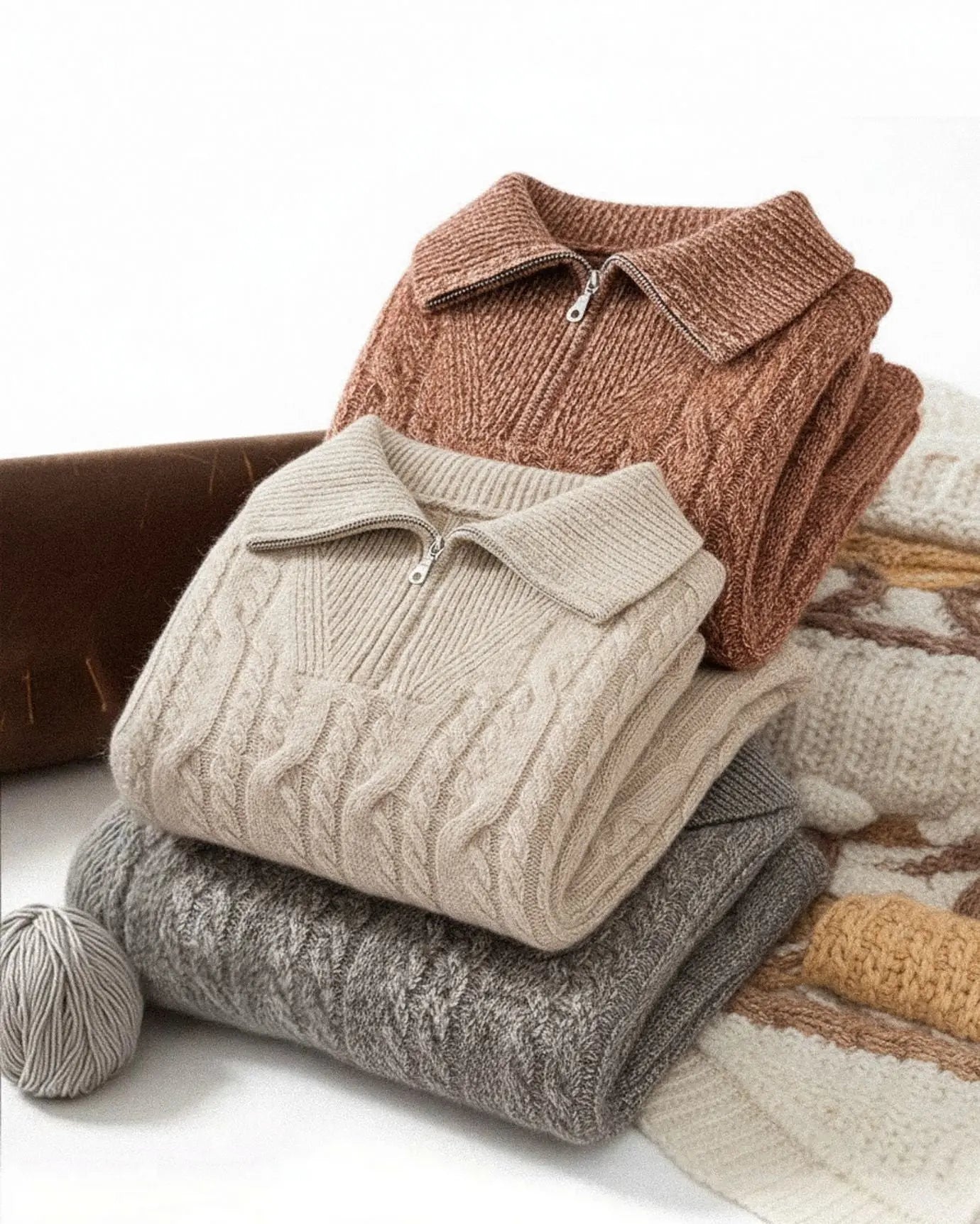 Close-up detail of Thick Cashmere Limited Edition, fabric detail