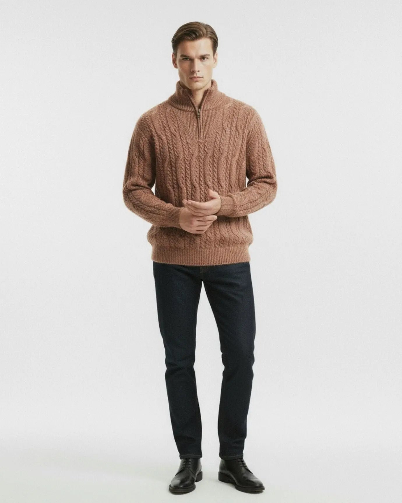 Pearl Red Coffee Thick Cashmere Limited Edition shown in a lifestyle setting