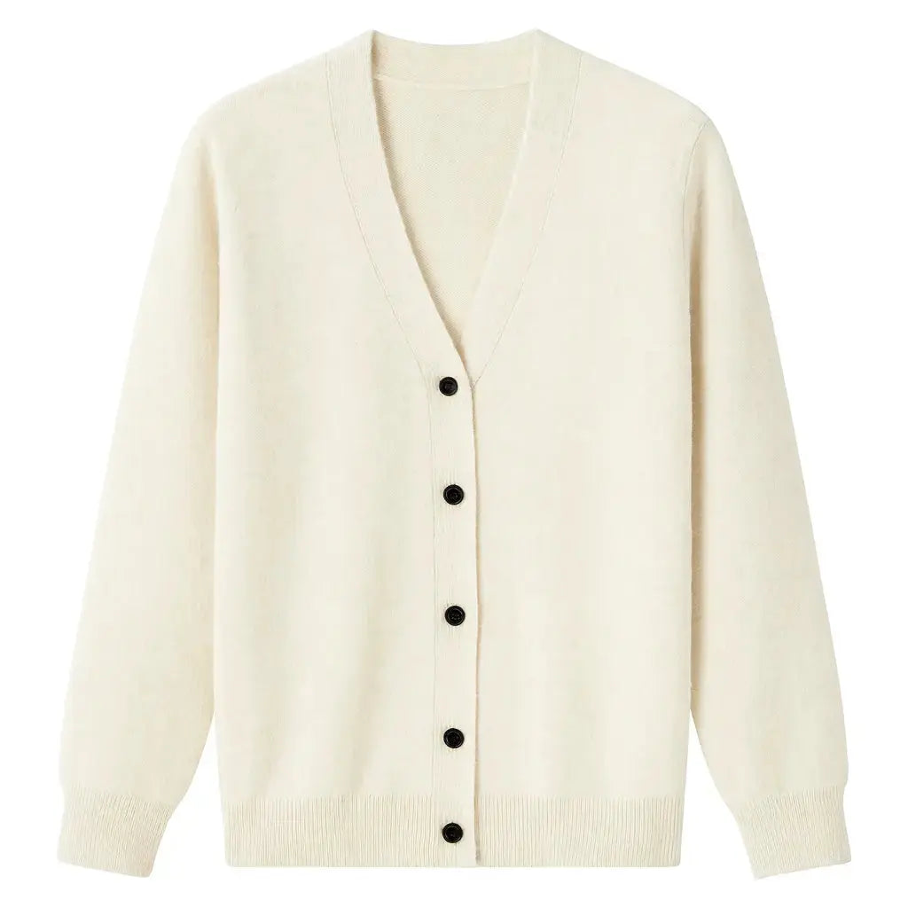 Front view of Beige Thornwell Cardigan