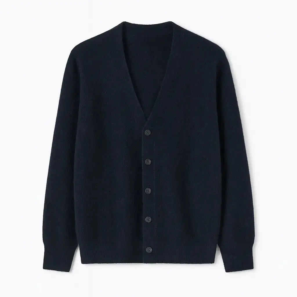 Front view of Navy Blue Thornwell Cardigan