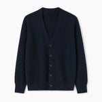 Front view of Navy Blue Thornwell Cardigan