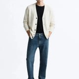 Thornwell Cardigan shown in a lifestyle setting, alternate view