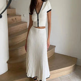 Top & Long Skirt Set shown in a lifestyle setting, alternate view