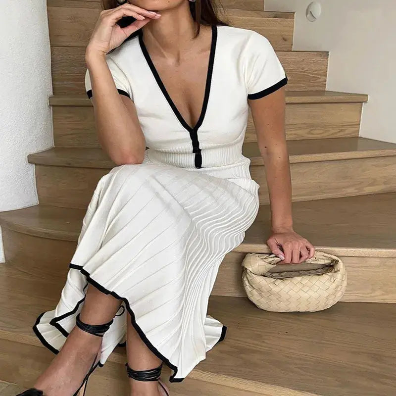 Top & Long Skirt Set shown in a lifestyle setting