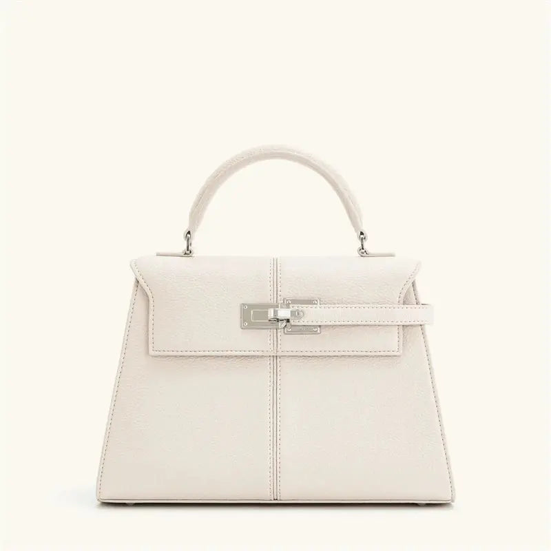 Close-up detail of White Valencia Bag