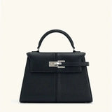 Front view of Black Valencia Bag