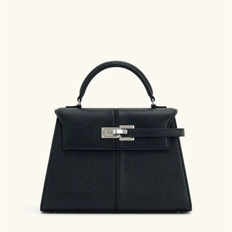 Front view of Black Valencia Bag