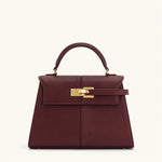 Front view of Burgundy Valencia Bag