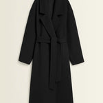 Front view of Black Velour Muse Coat