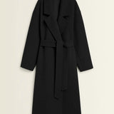 Front view of Black Velour Muse Coat