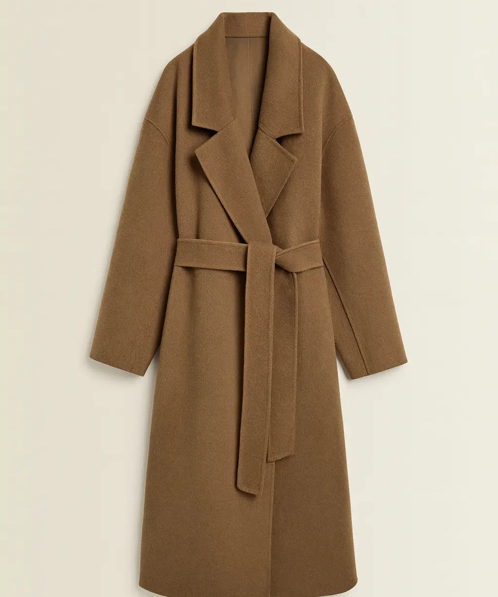 Front view of Brown Velour Muse Coat