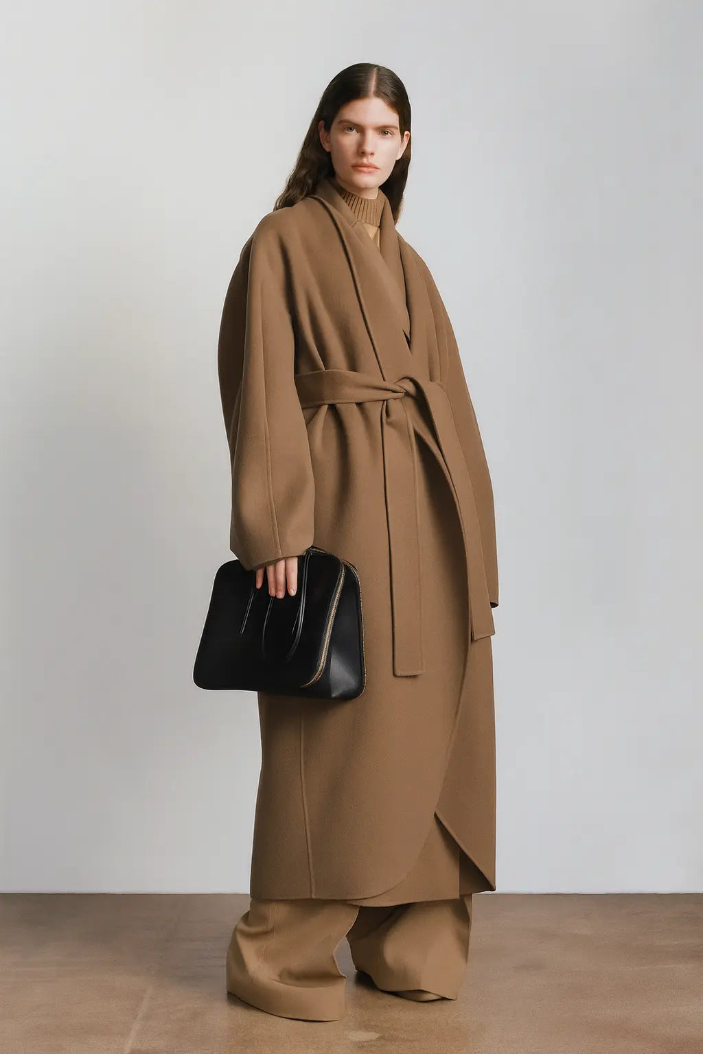 Velour Muse Coat shown in a lifestyle setting